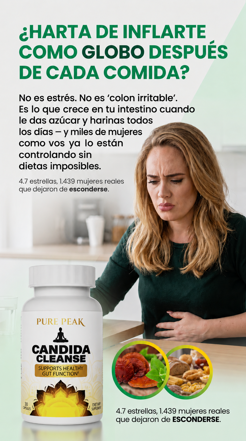 Candida Cleanse Pure Peak | TOP USA 🇺🇸 1400+ Reseñas 4.7⭐