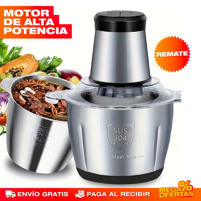 MOLINO PICADOR ELÉCTRICO ACERO INOXIDABLE 🔥3 LITROS🔥 (TAMAÑO GRANDE)