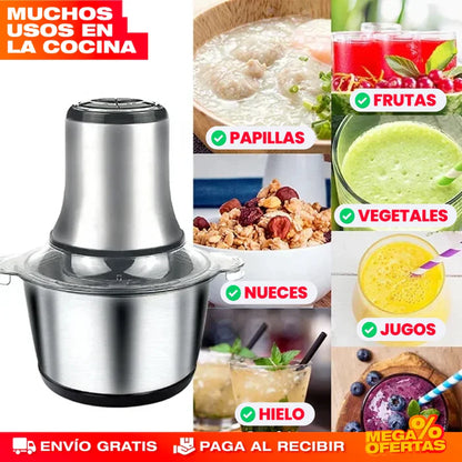 MOLINO PICADOR ELÉCTRICO ACERO INOXIDABLE 🔥3 LITROS🔥 (TAMAÑO GRANDE)