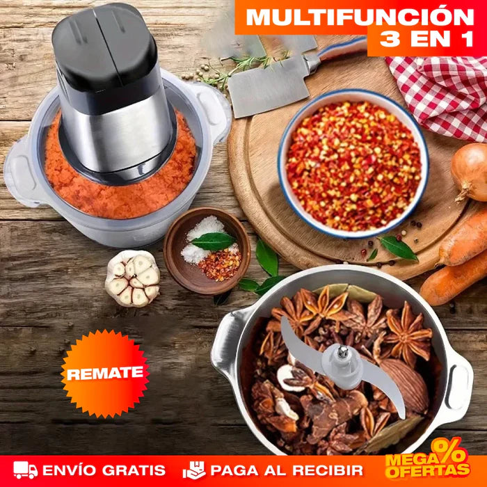 MOLINO PICADOR ELÉCTRICO ACERO INOXIDABLE 🔥3 LITROS🔥 (TAMAÑO GRANDE)