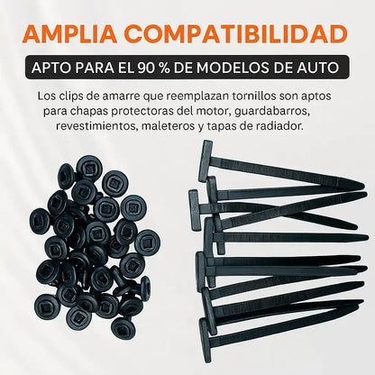 Pack 90 Clips Universal de Fijación Automotriz de Alta Resistencia